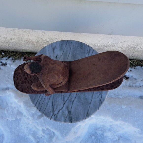 African Statue Man On Boat - Picture 6 of 11
